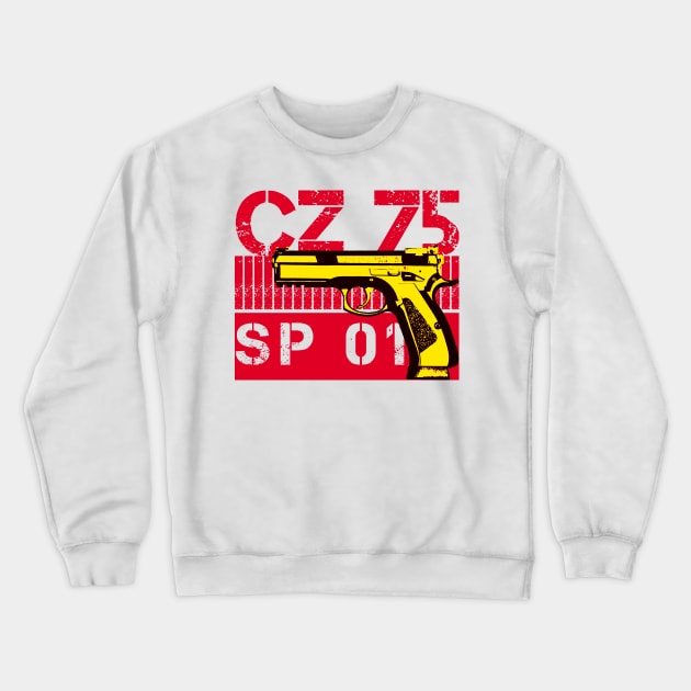 Handgun CZ 75 SP 01 Crewneck Sweatshirt by Aim For The Face